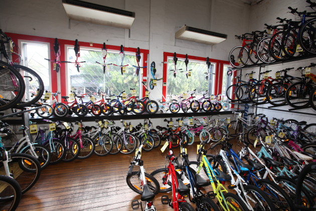 Upstairs used to be packed with bikes, some racked three levels high.